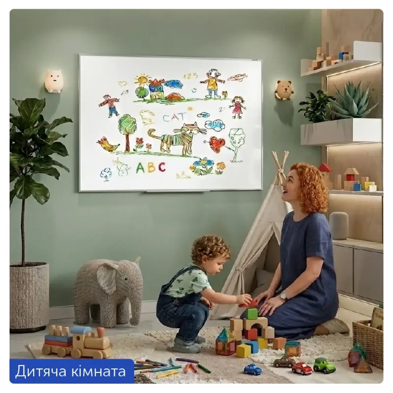 Дошка сухостираєма, магнітна, 90х120 см, алюм. рамка 22*20мм AXENT 9613-A