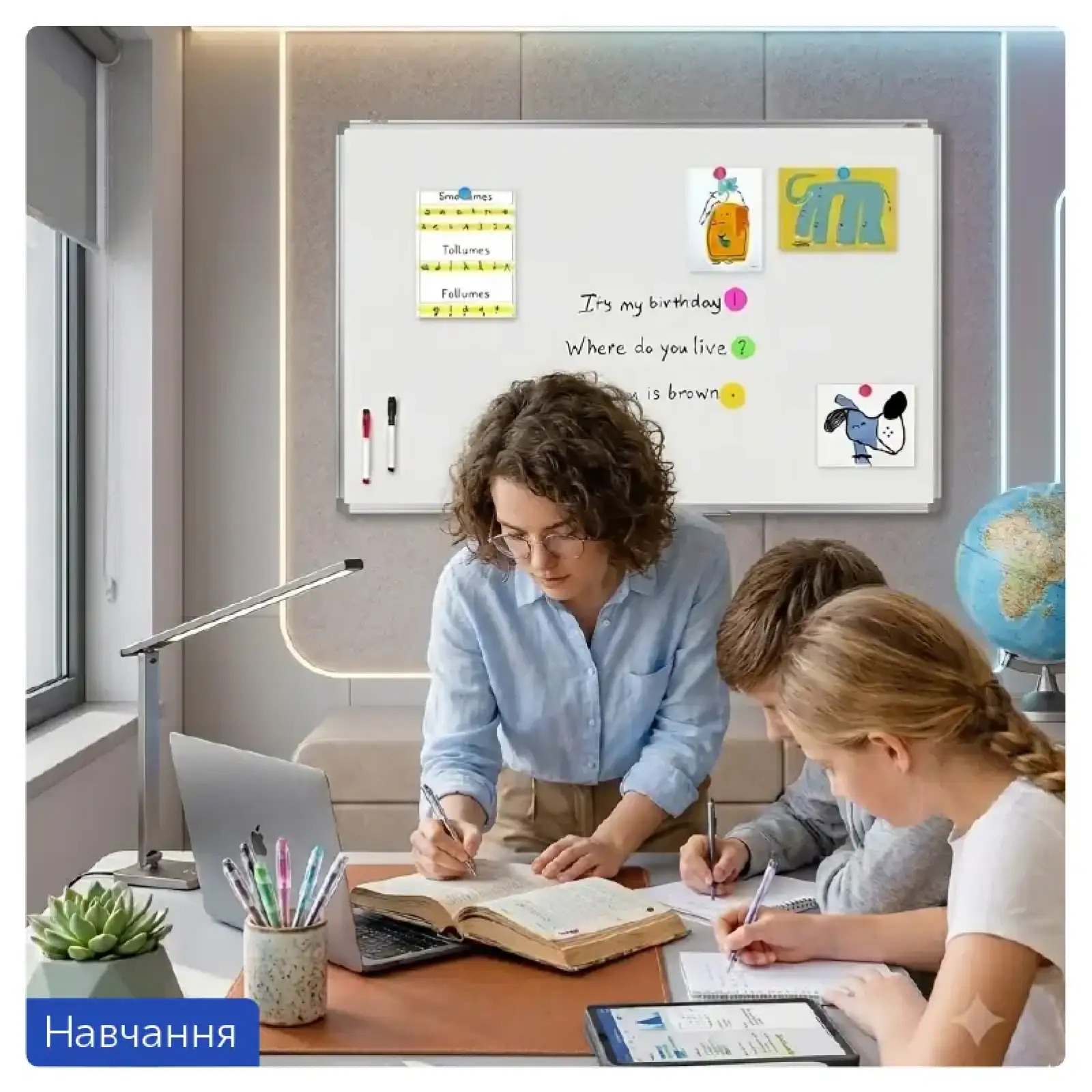 Дошка сухостираєма, магнітна, 90х120 см, алюм. рамка 22*20мм AXENT 9613-A