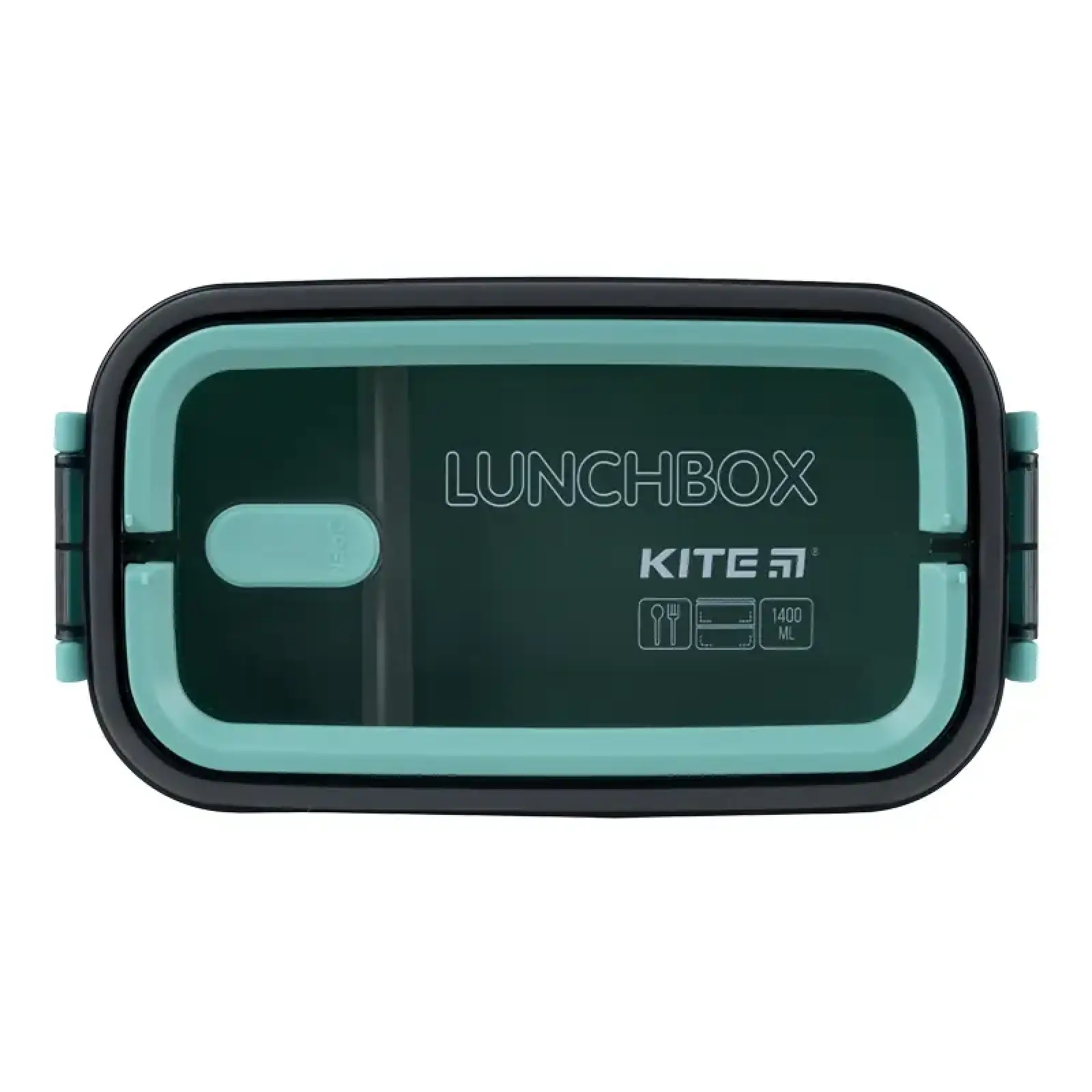 Ланчбокс подвійний з наповненням 1400 мл, зелений KITE K23-183-2