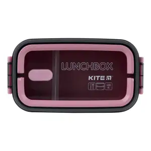 Ланчбокс подвійний з наповненням 1400 мл, рожевий KITE K23-183-3