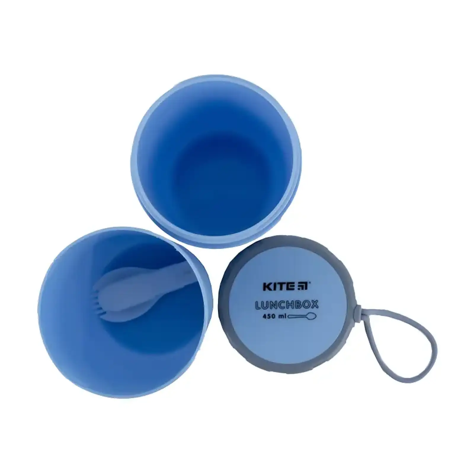 Ланчбокс круглий 450 мл блакитний KITE K23-187-2