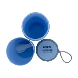 Ланчбокс круглий 450 мл блакитний KITE K23-187-2