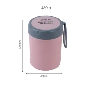Ланчбокс круглий 450 мл рожевий KITE K23-187-3