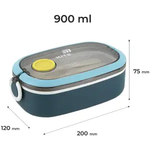 Ланчбокс 900 мл, синій KITE K25-1180-2