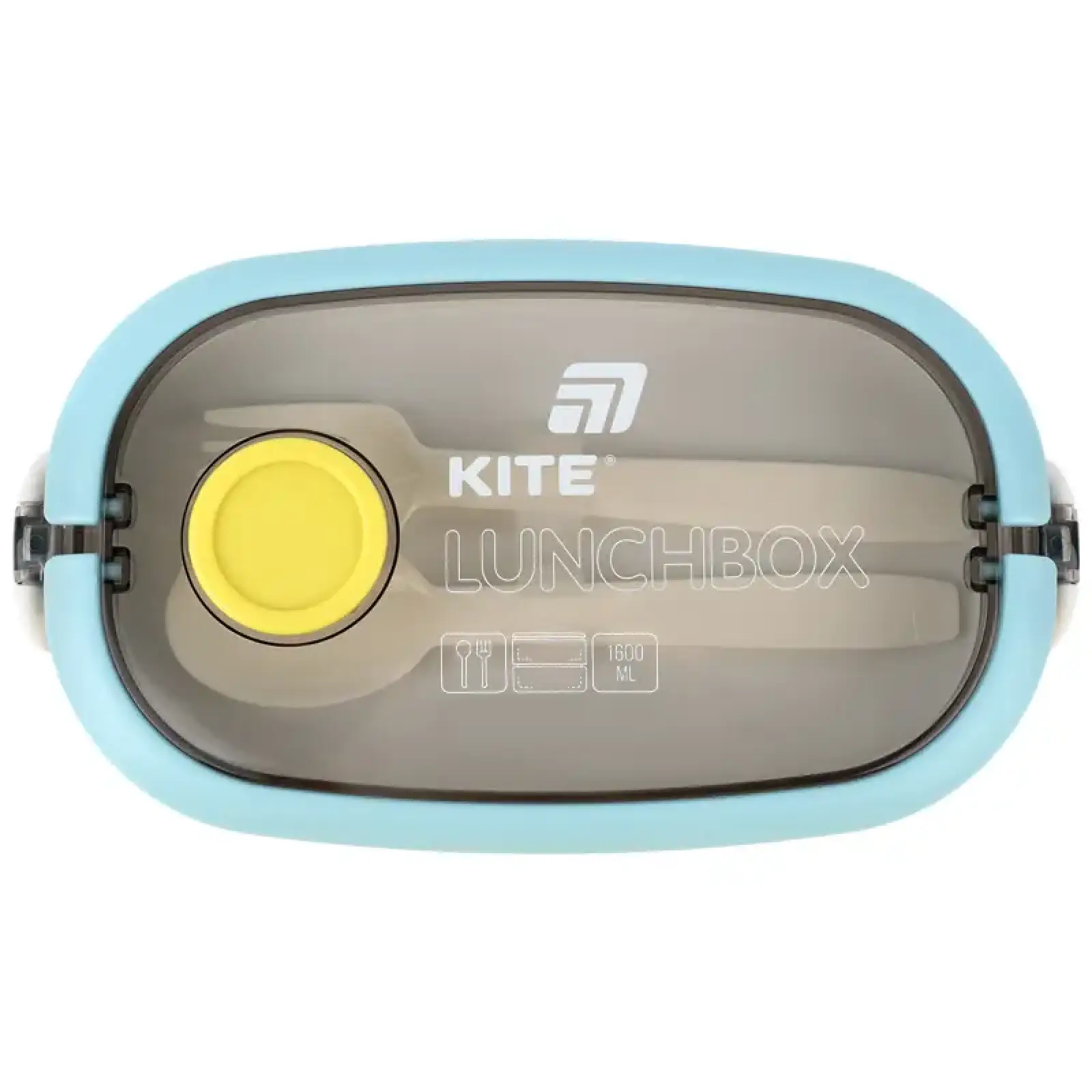 Ланчбокс подвійний з наповненням 1600 мл, синій KITE K25-1181-2