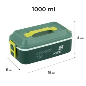 Ланчбокс 1000 мл, зелений KITE K25-1183-3