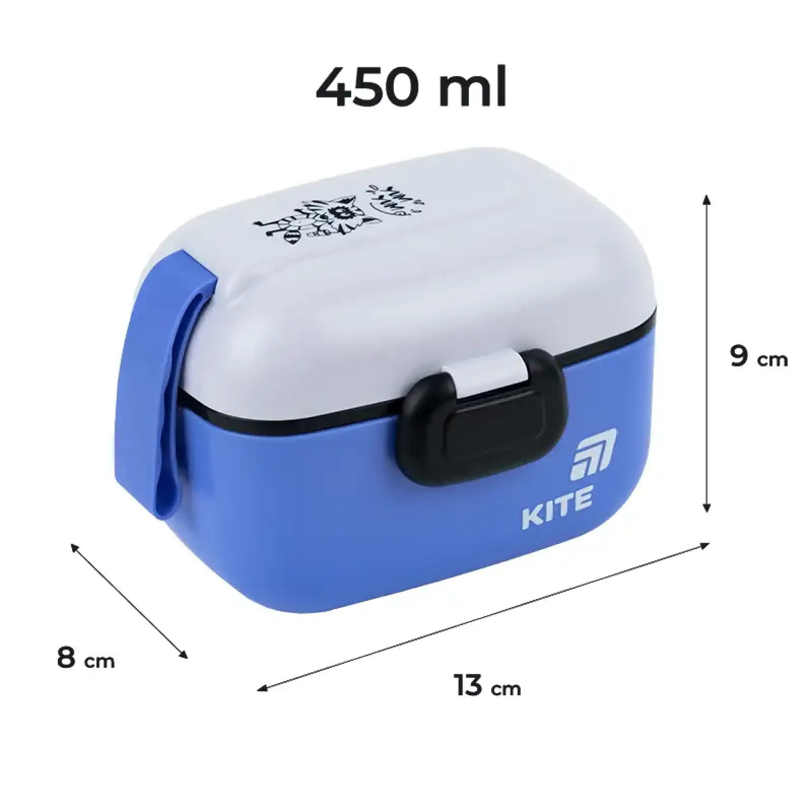 Ланчбокс 450 мл, синій KITE K25-1185-2