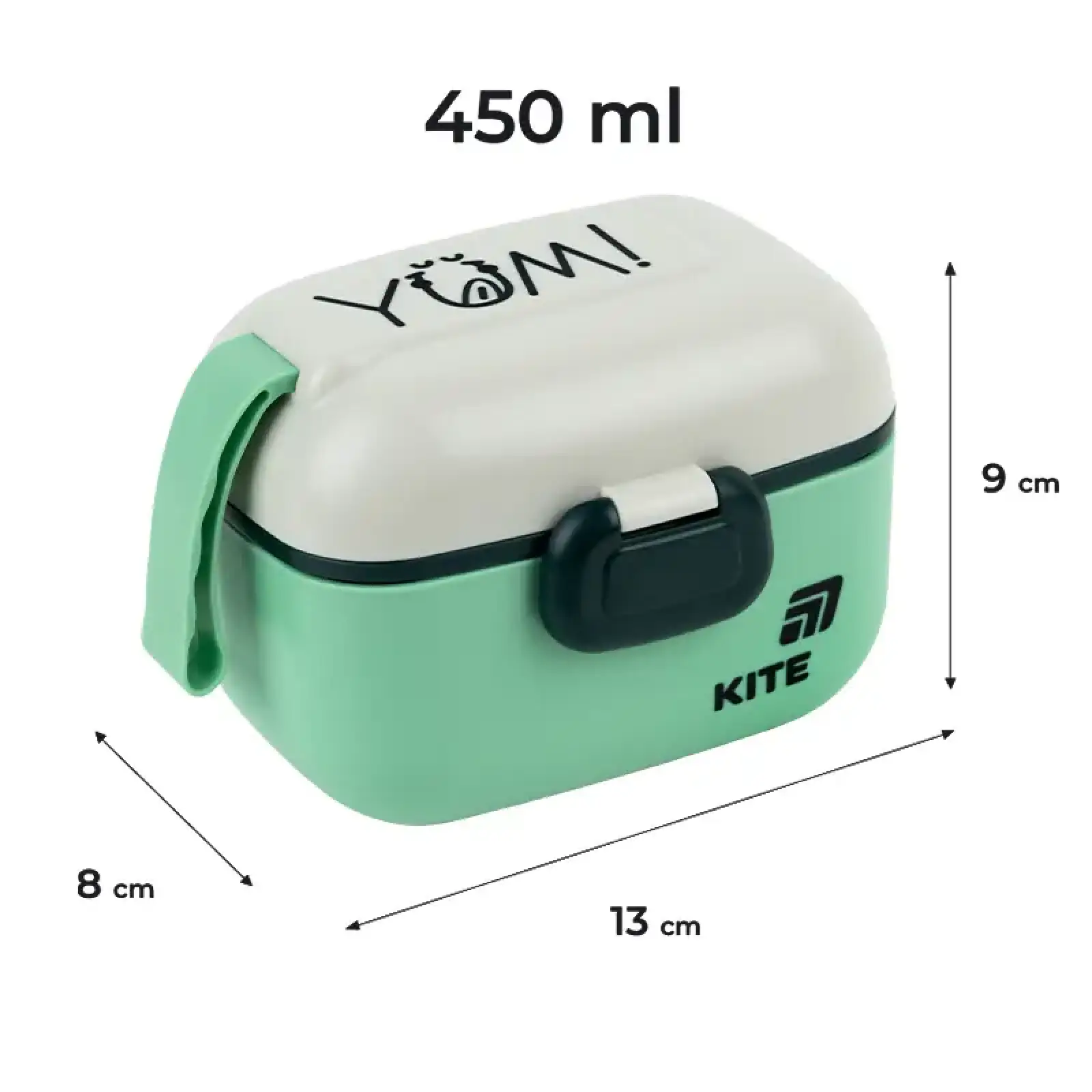 Ланчбокс 450 мл, зелений KITE K25-1185-3