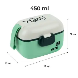 Ланчбокс 450 мл, зелений KITE K25-1185-3