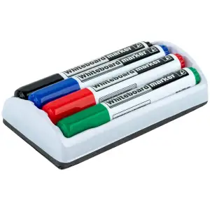 Маркер Whiteboard D2800: 4 маркери та магнітний тримач-губка AXENT D2800-80