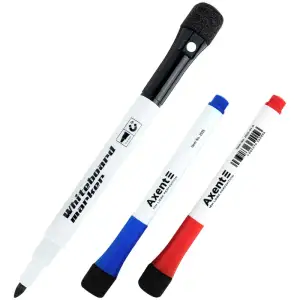 Маркер Whiteboard Magnetic 2555-A, 1-2 мм, набір 3 кольорів AXENT 2555-30-A