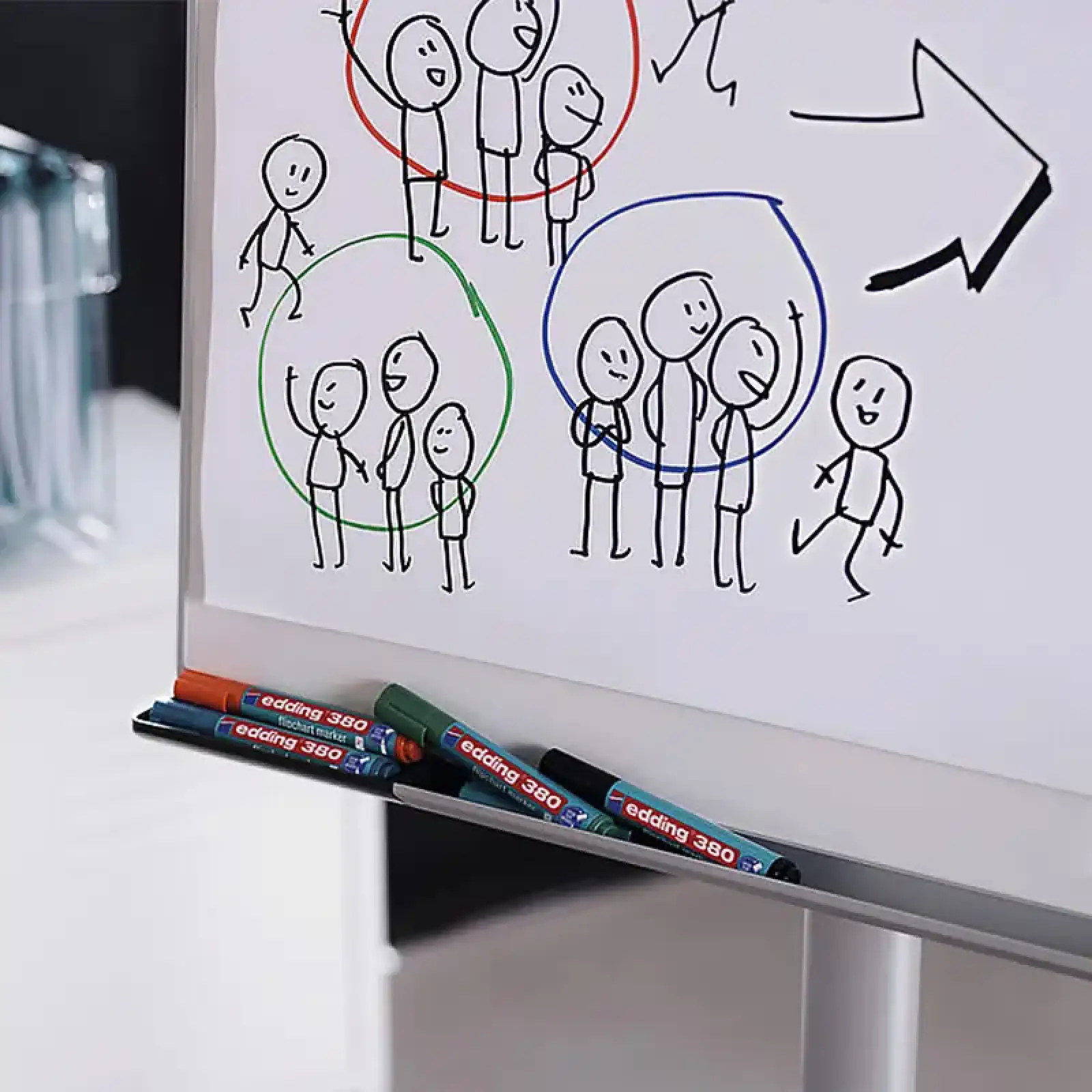 Маркер Flipchart e-380/04 набір 4 шт (блістер PVC) edding E-380/4/BL