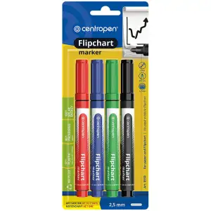 Маркер Flipchart 8550/04, набір 4 шт. (блістер) CENTROPEN 8550/4/BL