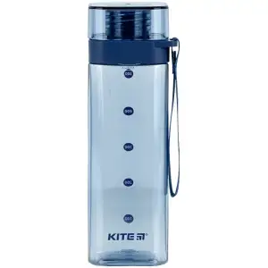Пляшечка для води квадратна, 550 мл, блакитна KITE K24-1209-1