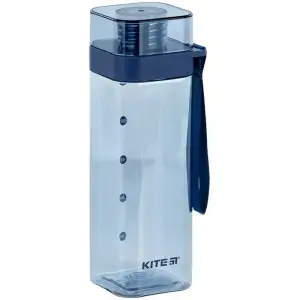 Пляшечка для води квадратна, 550 мл, блакитна KITE K24-1209-1
