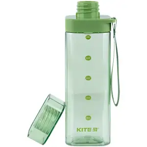 Пляшечка для води квадратна, 550 мл, зелена KITE K24-1209-2