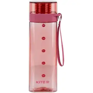 Пляшечка для води квадратна, 550 мл, рожева KITE K24-1209-3