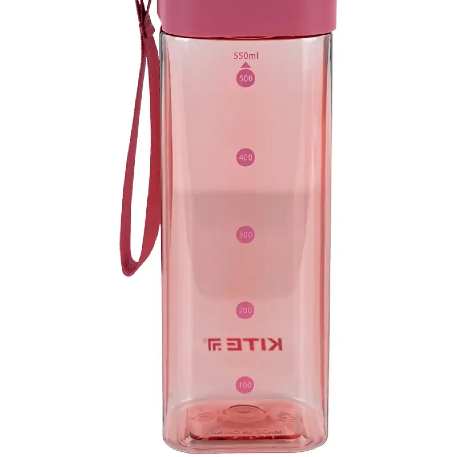 Пляшечка для води квадратна, 550 мл, рожева KITE K24-1209-3
