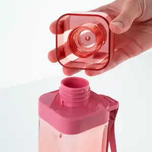 Пляшечка для води квадратна, 550 мл, рожева KITE K24-1209-3