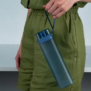 Пляшечка для води квадратна, 700 мл, синя KITE K24-1210-1