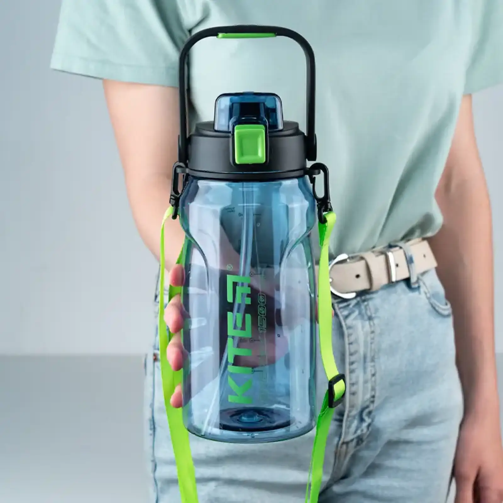 Пляшечка для води 1500 мл, синя KITE K24-1202-1