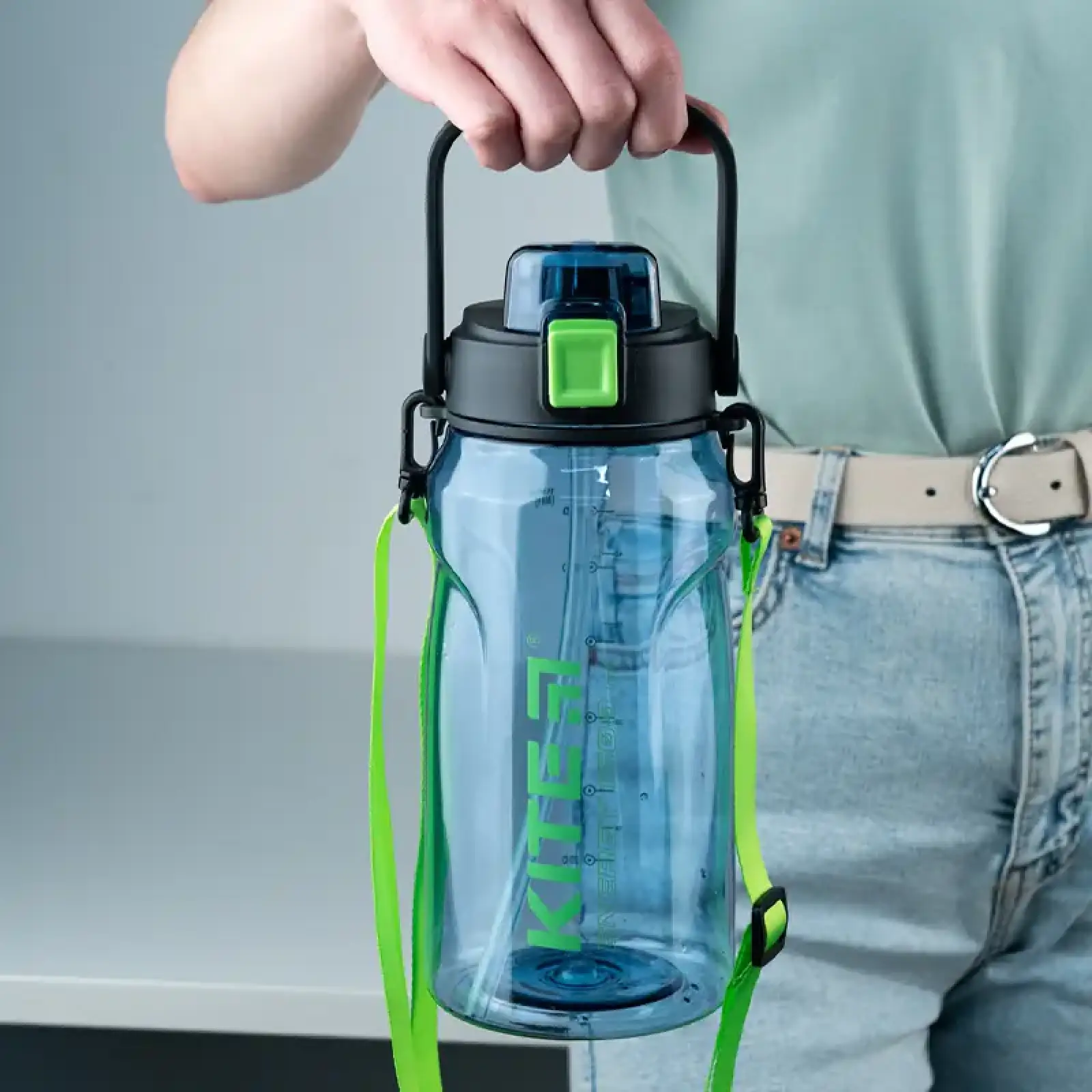 Пляшечка для води 1500 мл, синя KITE K24-1202-1