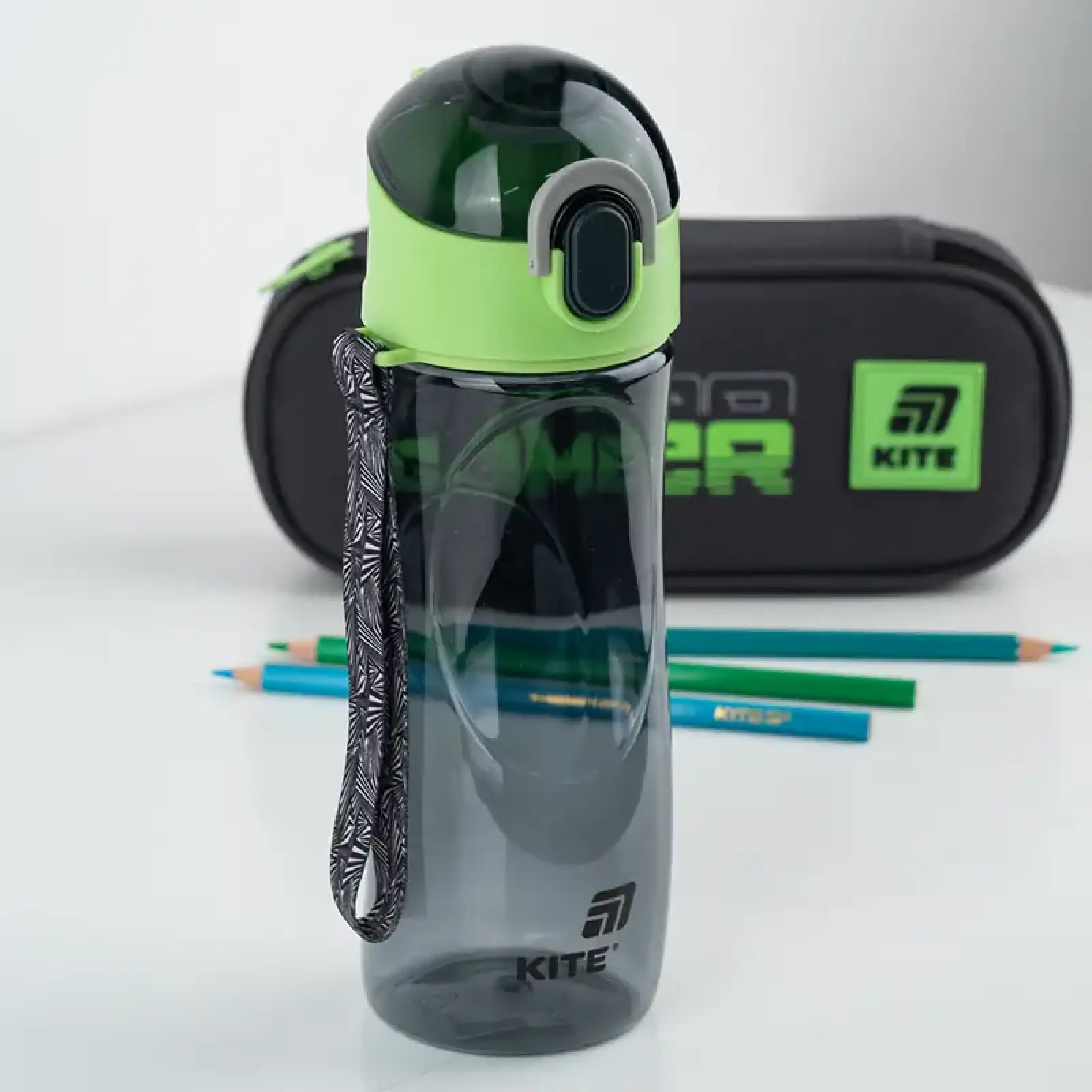 Пляшечка для води, 530 мл, сіра KITE K25-400-2