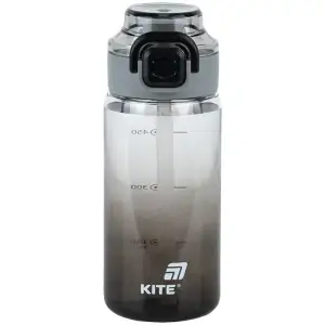 Пляшечка для води, 600 мл, чорна KITE K25-1212-1