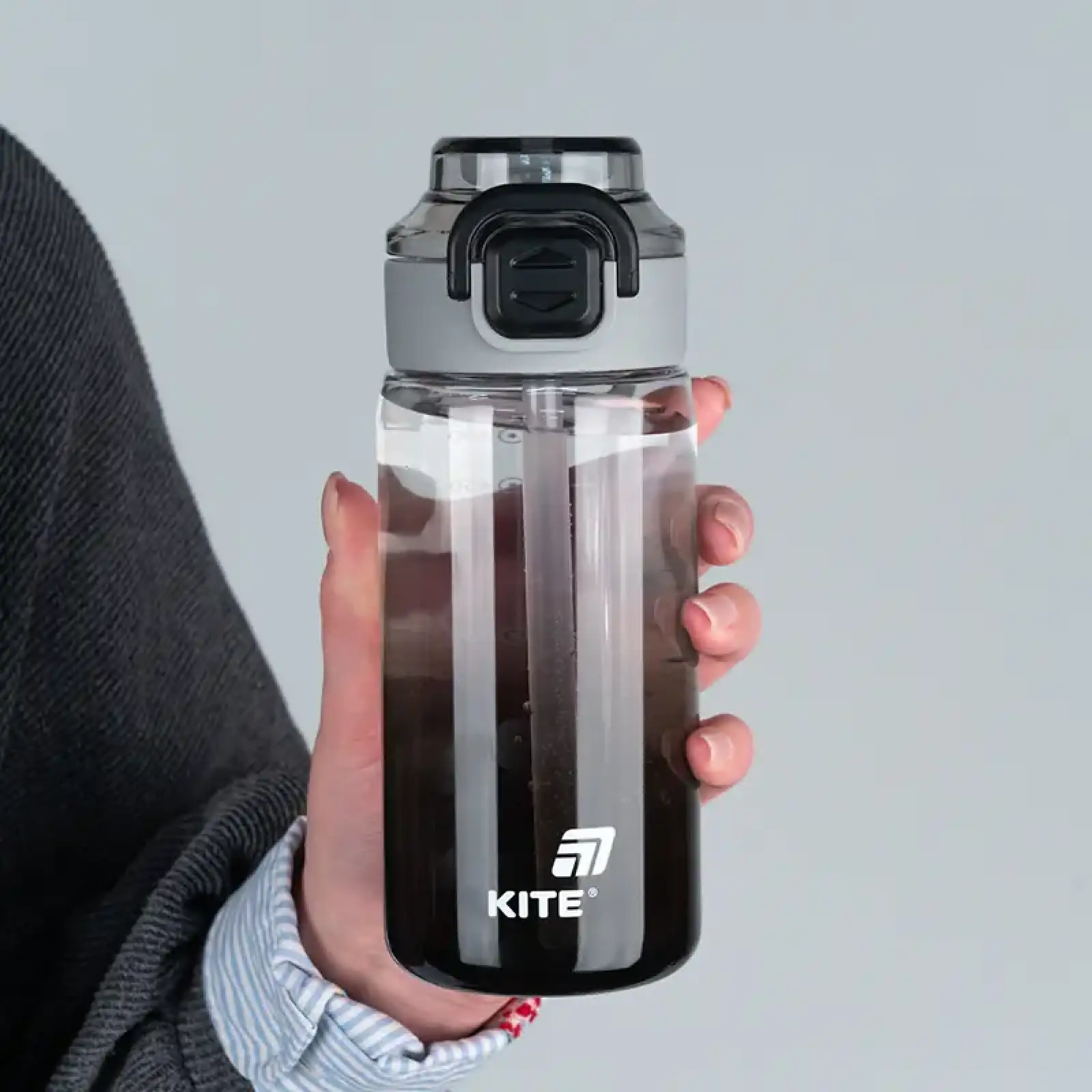 Пляшечка для води, 600 мл, чорна KITE K25-1212-1