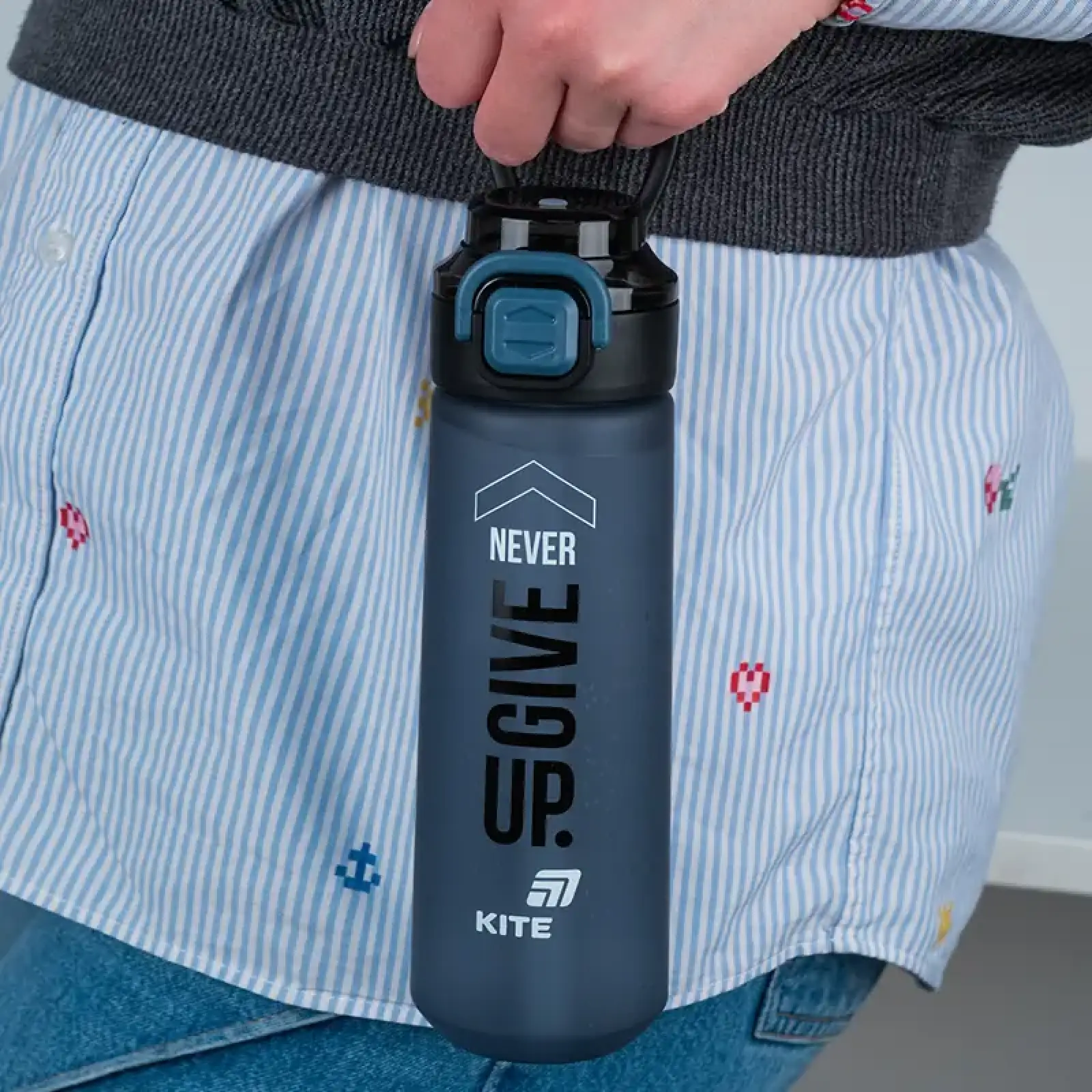 Пляшечка для води, 760 мл, сіра KITE K25-1214-1