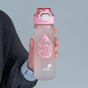 Пляшечка для води, 760 мл, сіро-рожева KITE K25-1214-3