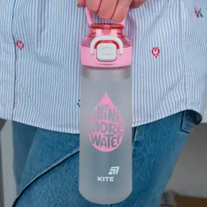 Пляшечка для води, 760 мл, сіро-рожева KITE K25-1214-3