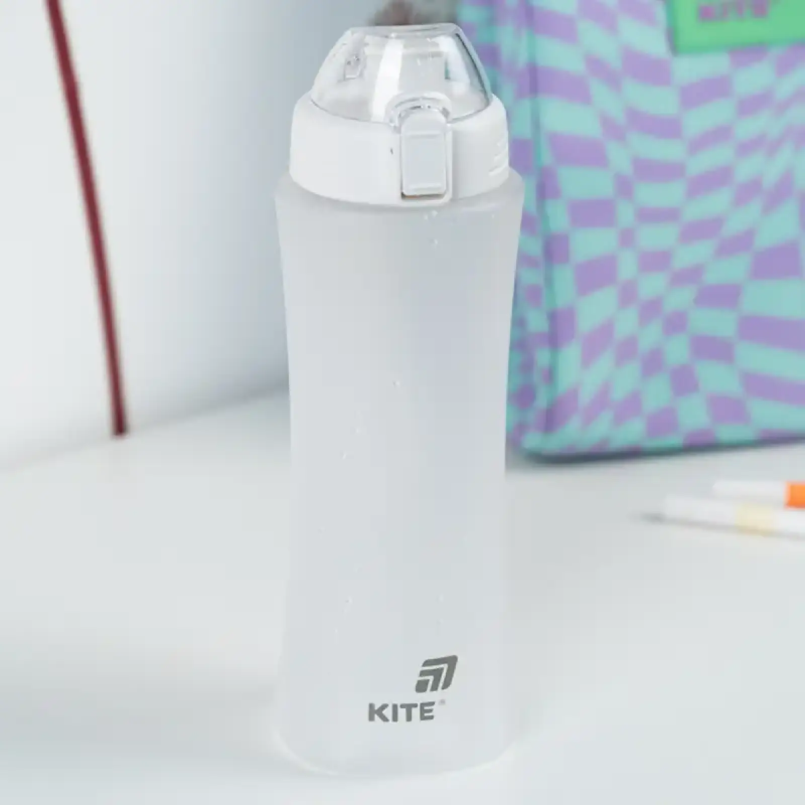 Пляшечка для води, 660 мл, біла KITE K25-1216-1