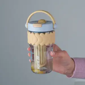 Стакан для води, 700 мл, бежево-блакитний KITE K25-1230-1