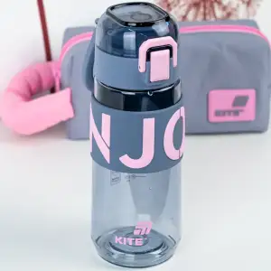 Пляшечка для води, 550 мл, сіро-рожева KITE K25-1232-2
