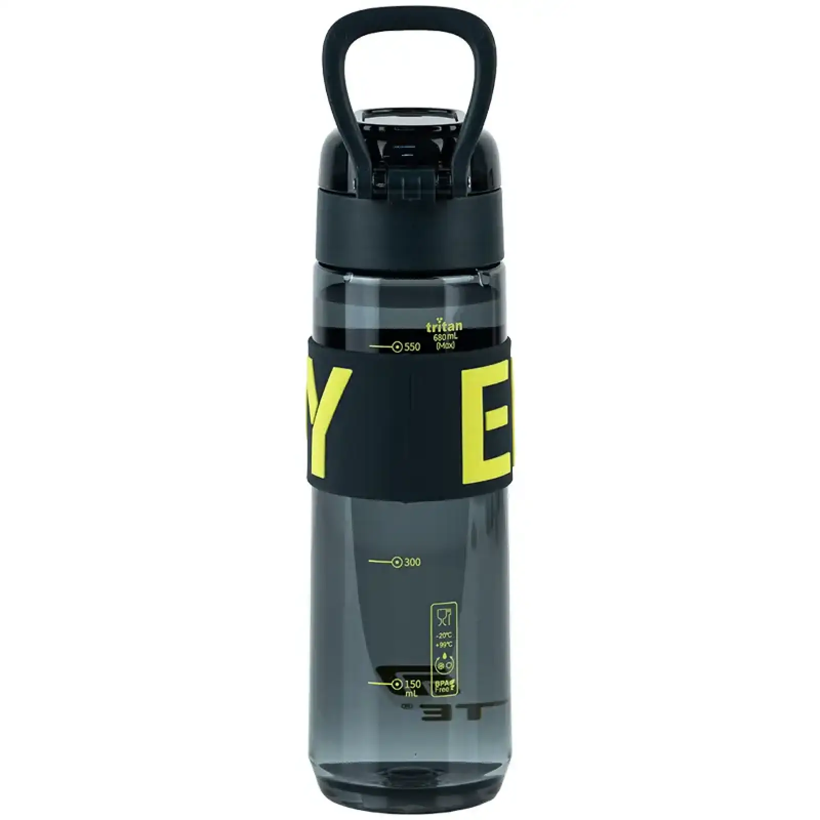 Пляшечка для води, 680 мл, чорно-жовта KITE K25-1233-1