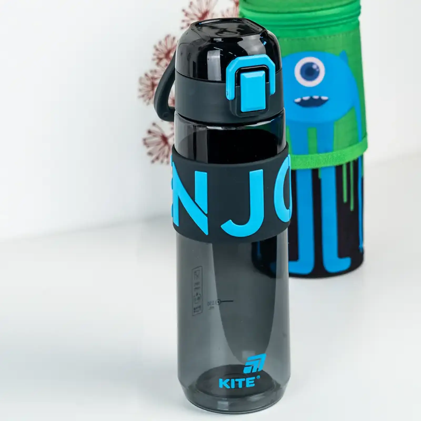 Пляшечка для води, 680 мл, чорно-блакитна KITE K25-1233-2