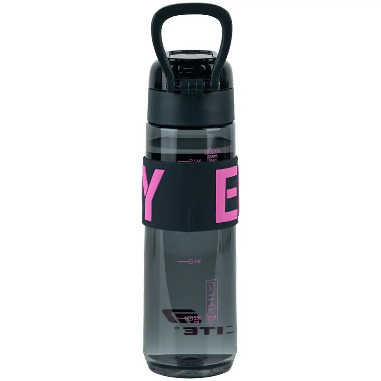 Пляшечка для води, 680 мл, чорно-рожева KITE K25-1233-3