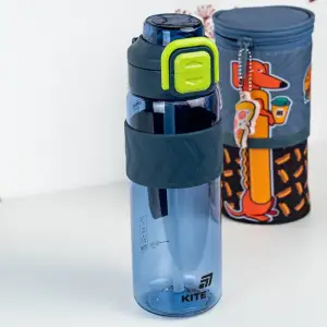 Пляшечка для води, 800 мл, синьо-зелена KITE K25-1234-2