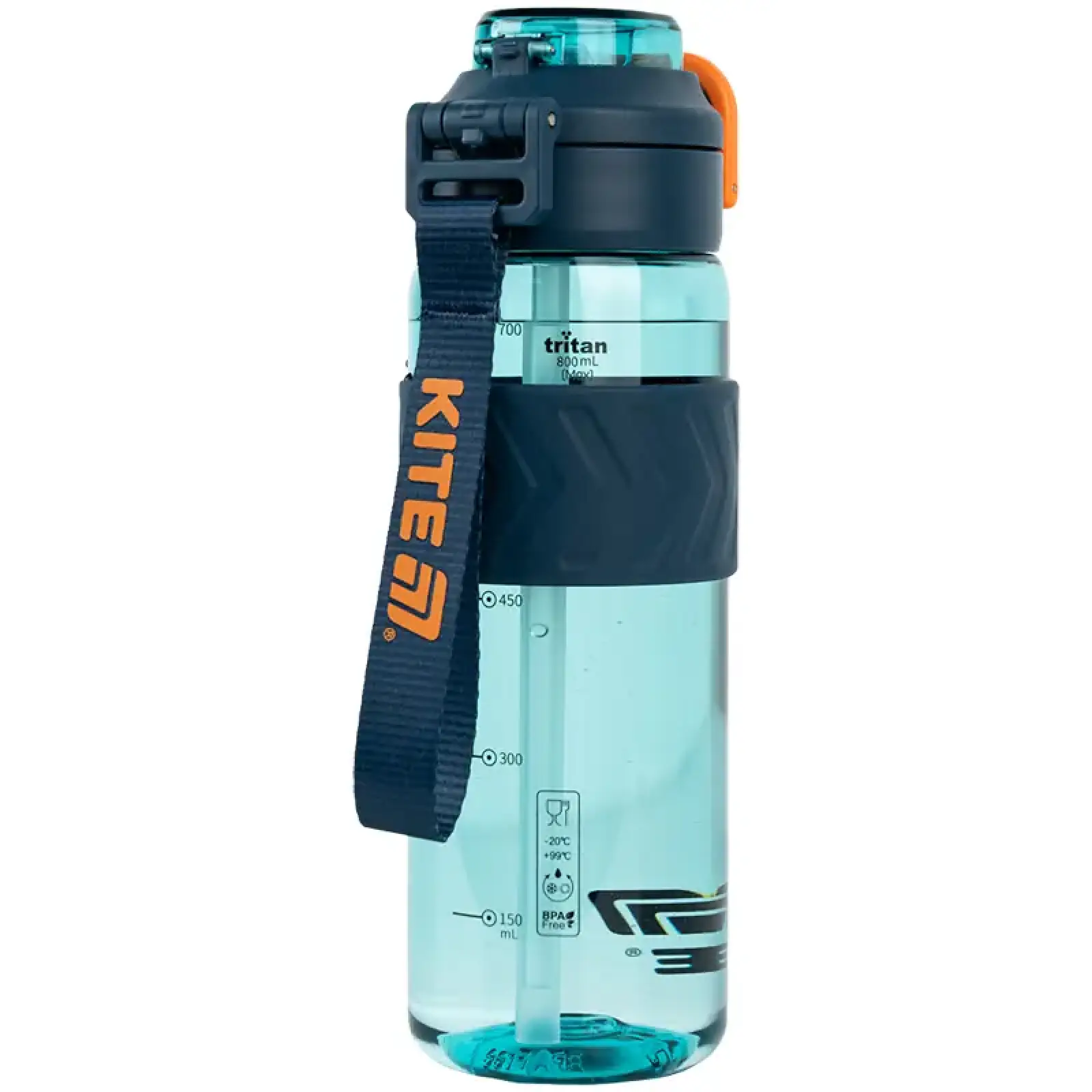 Пляшечка для води, 800 мл, блакитно-помаранчева KITE K25-1234-3