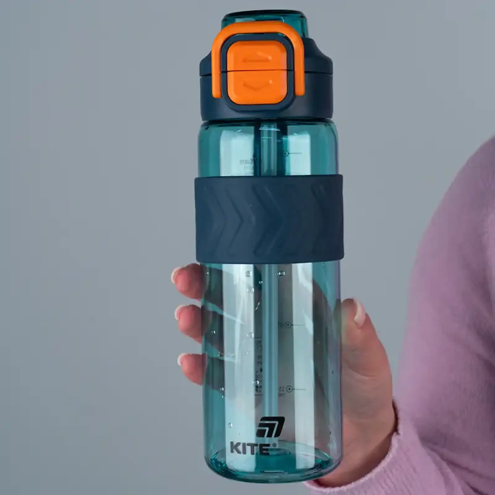 Пляшечка для води, 800 мл, блакитно-помаранчева KITE K25-1234-3