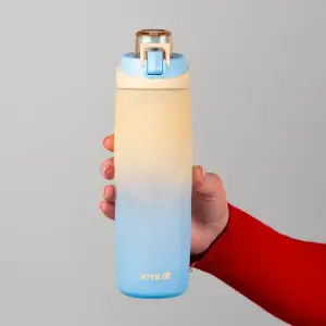 Пляшечка для води 760 мл, бежево-синя KITE K26-1200-1