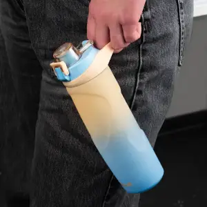 Пляшечка для води 760 мл, бежево-синя KITE K26-1200-1