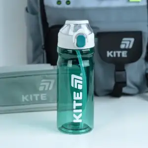 Пляшка для води 630 мл, зелено-сіра KITE K26-1315-1