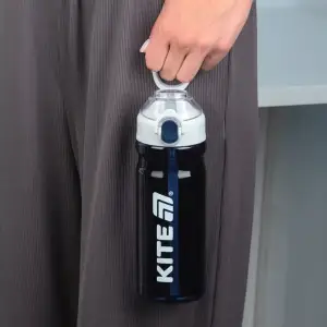 Пляшка для води 630 мл, синьо-сіра KITE K26-1315-3