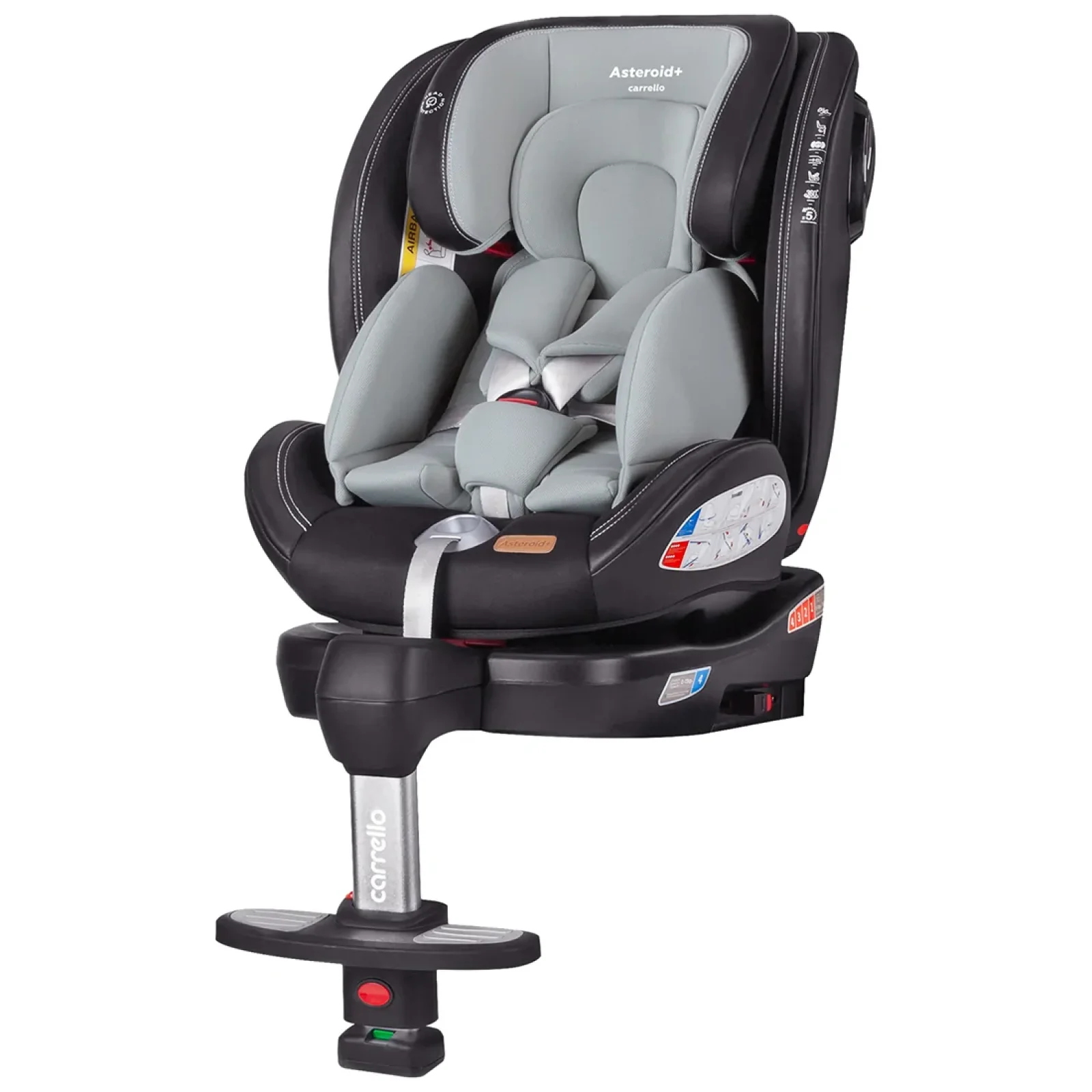 Автокресло CARRELLO Asteroid+ CRL-15801 Marble Grey 0+1/2/3 ISOFIX с поворотом и опорной стойкой