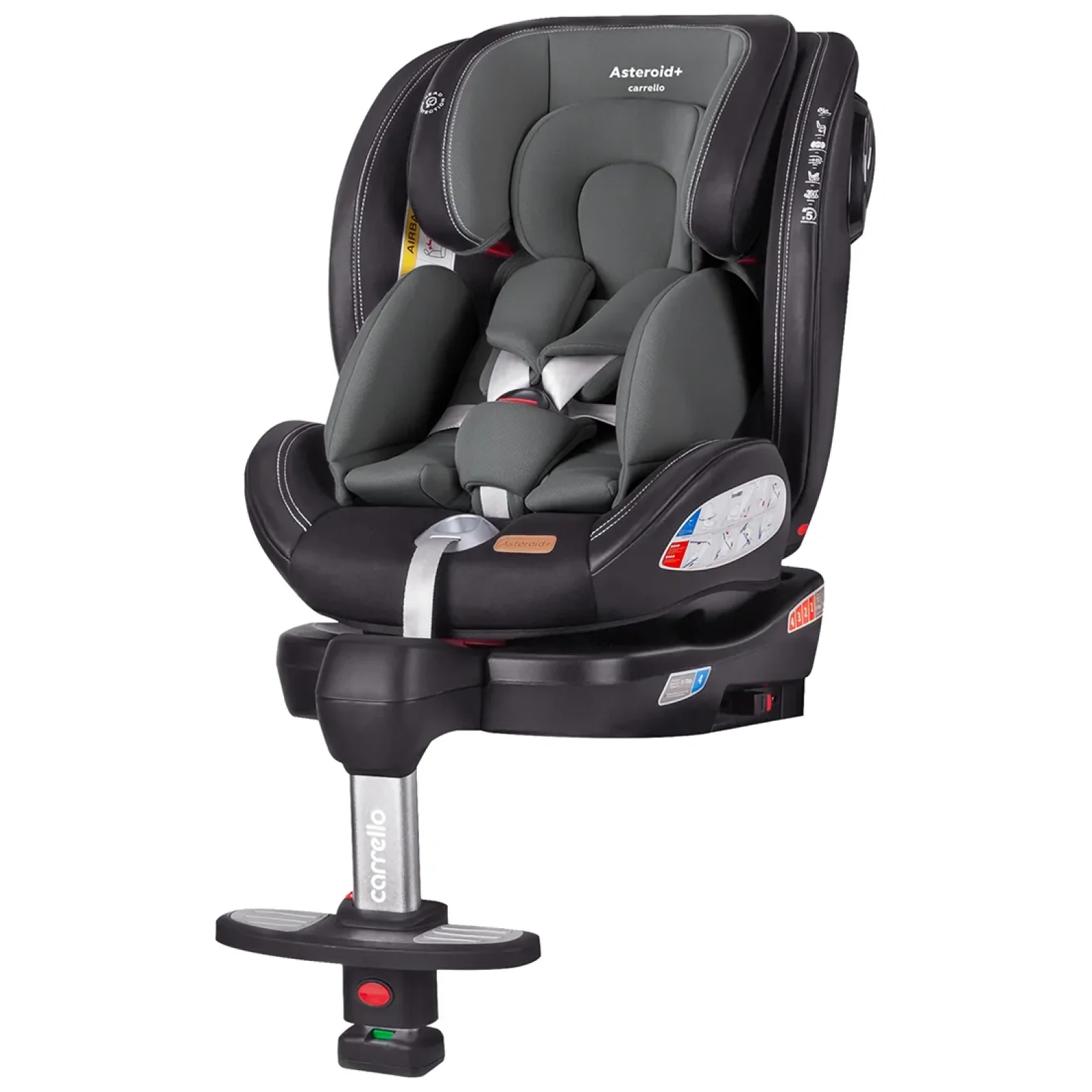 Автокресло CARRELLO Asteroid+ CRL-15801 Shale Grey 0+1/2/3 ISOFIX с поворотом и опорной стойкой