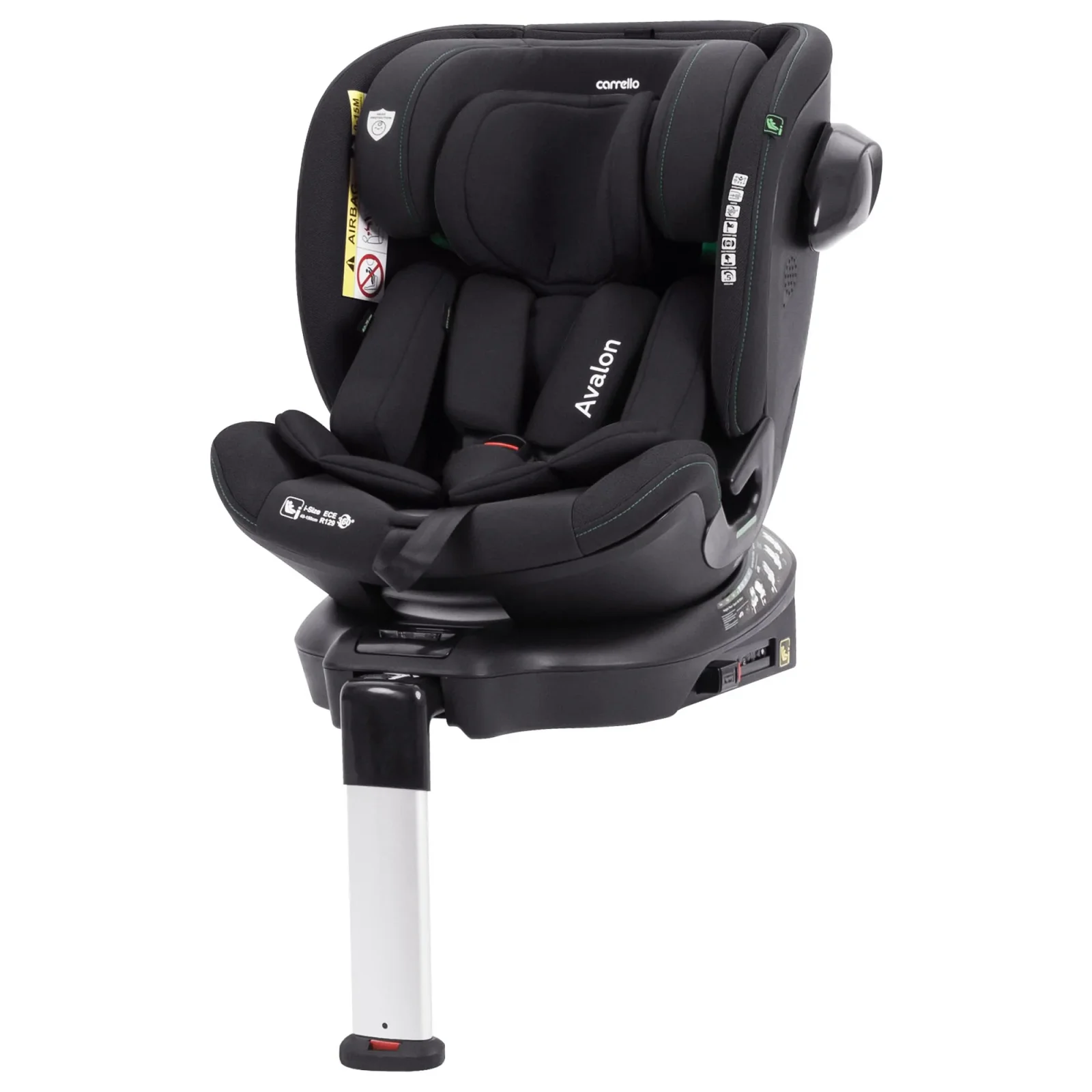 Автокрісло CARRELLO Avalon CRL-8805 Absolute Black i-Size 40-150см ISOFIX, поворот, опор.стійка