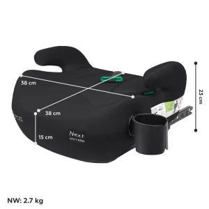 Автокрісло-бустер CARRELLO Next CRL-16011 Midnight Black i-Size ISOFIX 125-150см+напр.рем, підскл /2