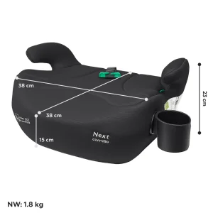 Автокрісло-бустер CARRELLO Next CRL-16011A Midnight Black i-Size 125-150см+напр.рем, підскл /2/